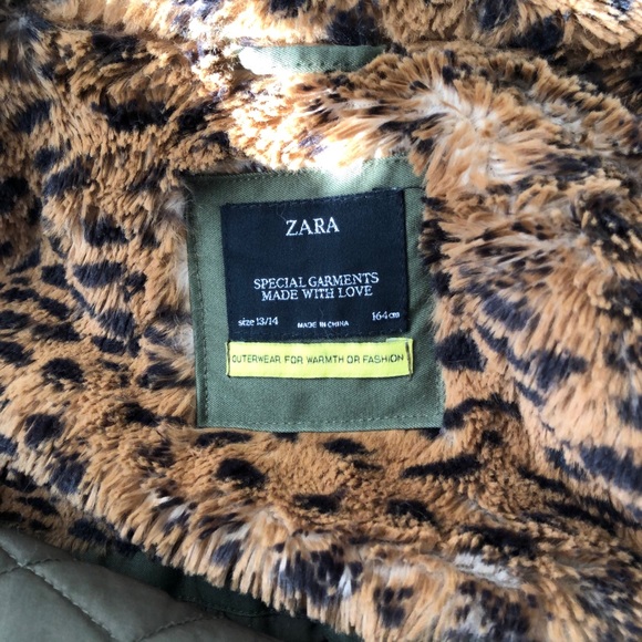zara army green parka - Picture 3 of 4